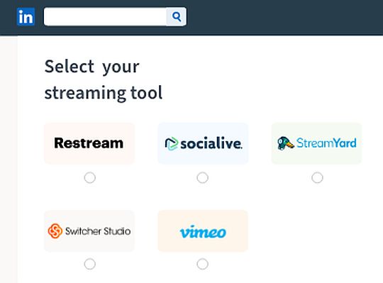 Linkedin Live Echtzeit Streaming Tool Partner
