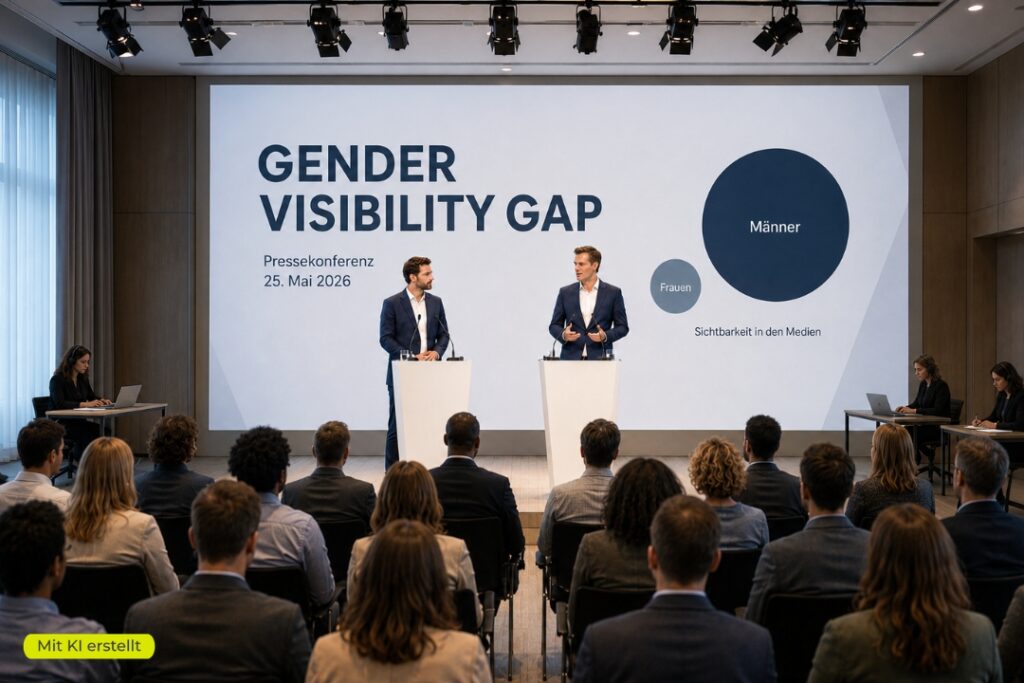Bühne Medientraining Frauen Sichtbarkeit Pressekonferenz Schattendasein